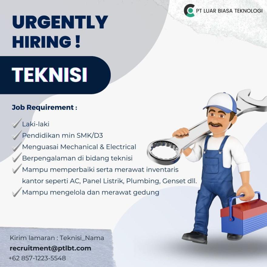 Lowongan Kerja di PT Luar Biasa Teknologi